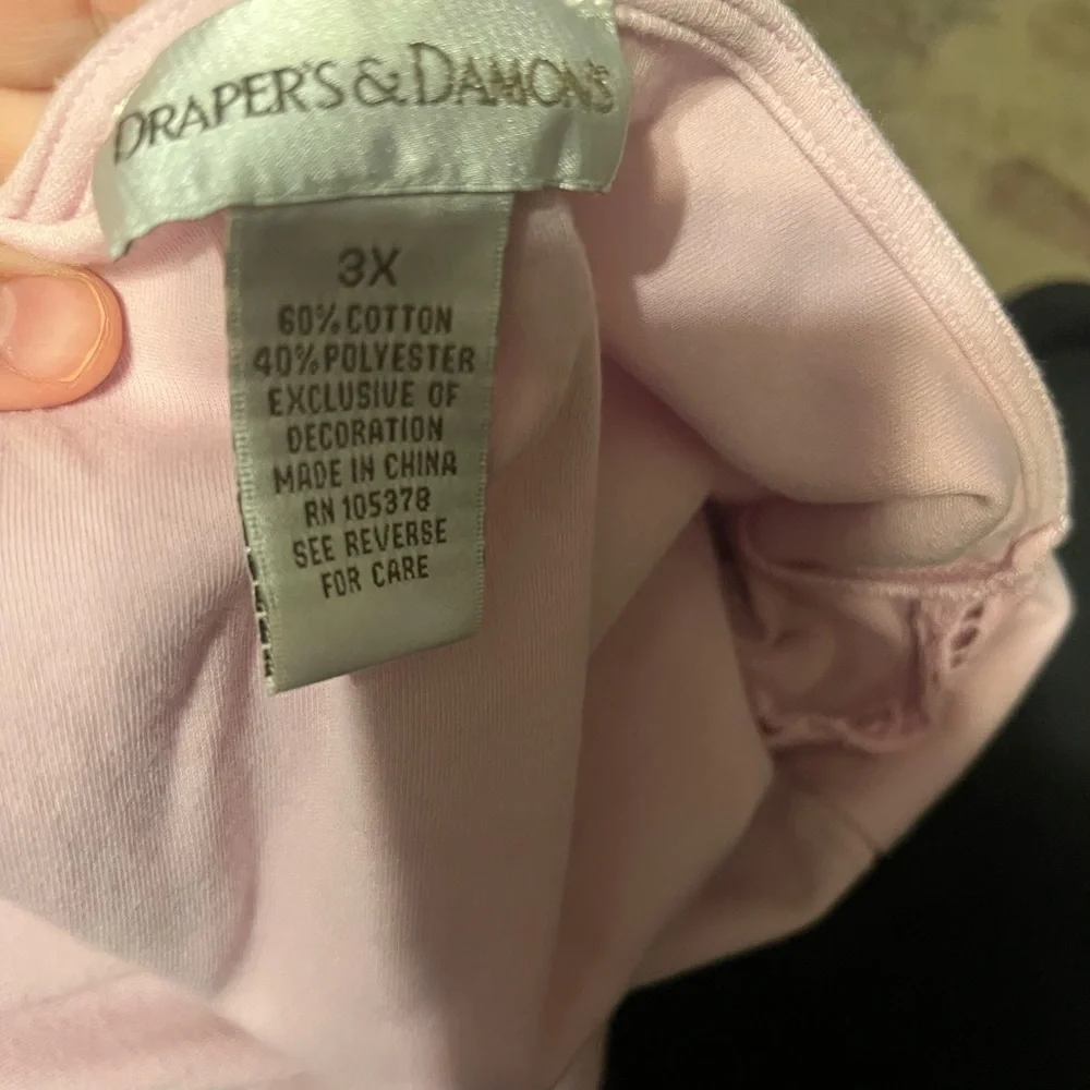 Chic Pink Crochet Detail Long Sleeve Top - Picture 4 of 4